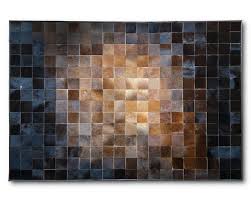 leather carpet patchwork 140 x 200 cm