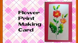 flower leaf print making greeting card