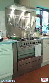 Essentially the glass sheet backsplash is a sheet of glass that can be painted in the color of your choice and then installed on your wall. Brushed Stainless Steel Cooker Splashback 600mm X 600mm X 0 9mm Other Kitchen Dining Items Patterer Home Garden