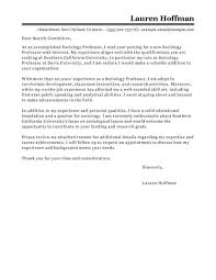 Leading Professional Professor Cover Letter Examples
