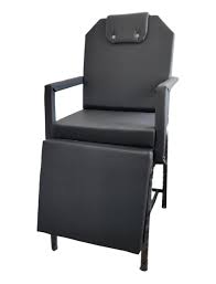 black folding salon chair