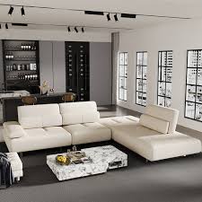Leather Lounge Deep Seat Sectional Sofa