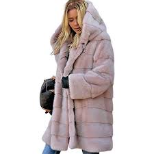 Women S Long Lapel Faux Fur Jacket