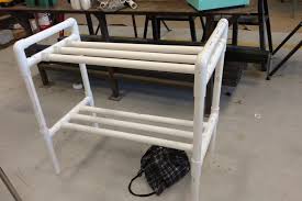 yourself shoe rack made from pvc pipe