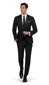 Nicholas Slim Fit Dinner Suit In True Black Wool Mohair
