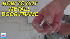 how to cut metal door jamb frames for