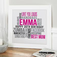 personalised 30th birthday gifts of