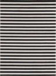 black and white striped rug at rug studio