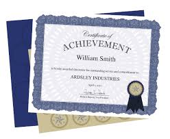 Certificate Kit Blue Ribbon Acclaim Geographics 47860