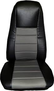 Gray Faux Leather Semi Truck Seat Cover