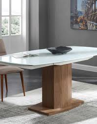 Oval Glass White Extendable Kitchen Table