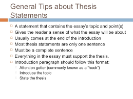 Writing A Thesis Statement For A Reflective Essay Thesis