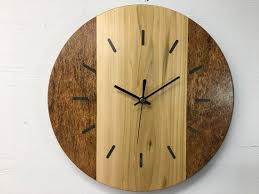 Wooden Wall Clock Wood Clock Farmhouse