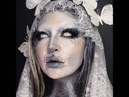 ghost bride halloween makeup look