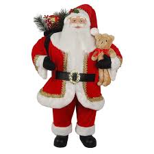 Original sale price $40.00, tag still on. Home Accents Holiday 36 In Christmas Santa With Bear And Gift Bag D78 Jxrka003 The Home Depot