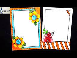 Simple Flower Border Design For Project gambar png