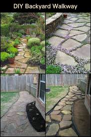backyard flagstone pathway