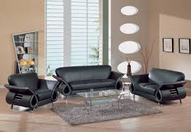 dual colored or black leather sofa set