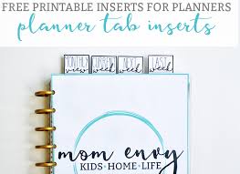 Free Dividers For Planners Free Tab Dividers To Keep Your