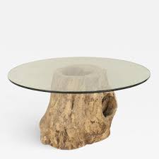 Large Tree Trunk Base Dining Table