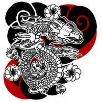 anese dragon tattoo vector art