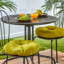 Greendale Home Fashions 15 In Round Outdoor Bistro Chair Cushion Set Of 2 Kiwi