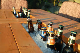 Patio Table With Built In Beer Wine