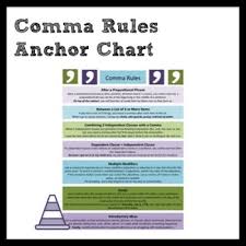 Comma Rules Anchor Chart