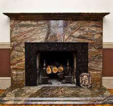 Brown Granite Fireplace Surround