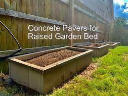Concrete Pavers For Raised Garden Bed