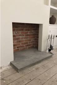 how to create a concrete fireplace hearth