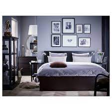 Hemnes, metod, pax, vallentuna, billy Malm Bed Frame High Black Brown Luroy Ikea