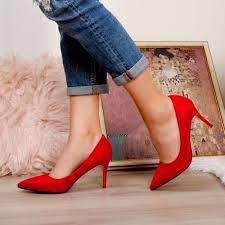 Glami.bg жени обувки високи обувки червени високи обувки на точки, с тънък ток. Ø§ÙØ±Ø§Ø¦Ø¯Ø© ØªØªÙØ§ÙÙ Ø´ÙØ§ÙÙ Damski Cherveni Obuvki Na Debel Tok Zetaphi Org
