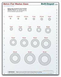 Metric Flat Washer Size Chart In 2019 Woodworking Projects