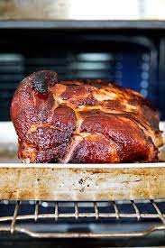 simple baked ham with brown sugar glaze