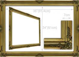 Empty Gold Ornate Baroque Frame Iii