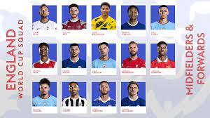 World Cup 2022 England Line Up gambar png