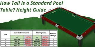 how tall is a standard pool table