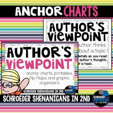 Authors Viewpoint Anchor Charts And Printables