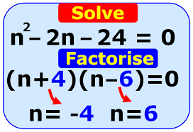 factorisation of quadratic expressions