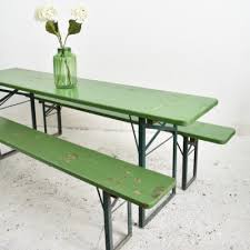 Green German Beer Hall Table And