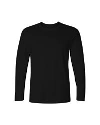 black full sleeve plain t shirt
