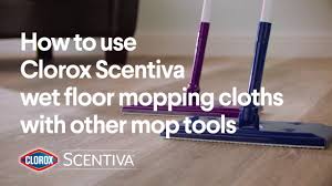 how to use clorox scentiva wet floor