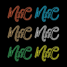 vector mac lettering design modern logo