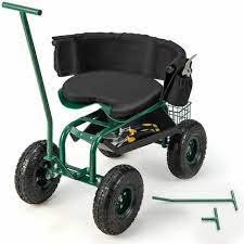 Adjustable Rolling Garden Cart Outdoor