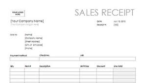 Free Sales Receipt Template In Word Format