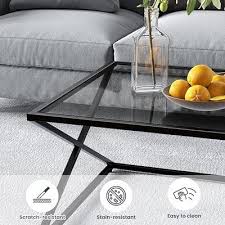 Glass Coffee Table 27 6 Modern Small