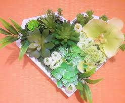 artificial succulent plant and flowers