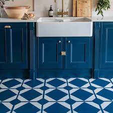 Dovetail Oxford Blue Floor Tiles By