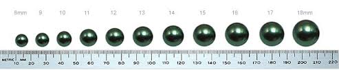 Size Chart For Tahitian Pearls Which Shows The Ranges Of